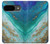 S3920 Abstract Ocean Blue Color Mixed Emerald Hülle Schutzhülle Taschen für Google Pixel 9