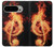 S0493 Music Note Burn Hülle Schutzhülle Taschen für Google Pixel 9 Pro