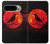 S3328 Crow Red Moon Hülle Schutzhülle Taschen für Google Pixel 9 Pro