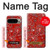 S3354 Red Classic Bandana Hülle Schutzhülle Taschen für Google Pixel 9 Pro