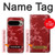 S3817 Red Floral Cherry blossom Pattern Hülle Schutzhülle Taschen für Google Pixel 9 Pro