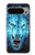 S0752 Blue Fire Grim Wolf Hülle Schutzhülle Taschen für Google Pixel 9 Pro XL