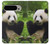 S1073 Panda Enjoy Eating Hülle Schutzhülle Taschen für Google Pixel 9 Pro XL