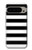 S1596 Black and White Striped Hülle Schutzhülle Taschen für Google Pixel 9 Pro XL