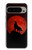 S2955 Wolf Howling Red Moon Hülle Schutzhülle Taschen für Google Pixel 9 Pro XL