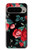 S3112 Rose Floral Pattern Black Hülle Schutzhülle Taschen für Google Pixel 9 Pro XL