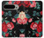 S3112 Rose Floral Pattern Black Hülle Schutzhülle Taschen für Google Pixel 9 Pro XL
