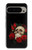 S3753 Dark Gothic Goth Skull Roses Hülle Schutzhülle Taschen für Google Pixel 9 Pro XL