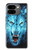 S0752 Blue Fire Grim Wolf Hülle Schutzhülle Taschen für Google Pixel 9 Pro Fold