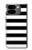 S1596 Black and White Striped Hülle Schutzhülle Taschen für Google Pixel 9 Pro Fold