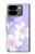 S2361 Purple White Flowers Hülle Schutzhülle Taschen für Google Pixel 9 Pro Fold