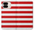 S2364 Red and White Striped Hülle Schutzhülle Taschen für Google Pixel 9 Pro Fold