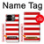 S2364 Red and White Striped Hülle Schutzhülle Taschen für Google Pixel 9 Pro Fold