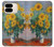 S2937 Claude Monet Bouquet of Sunflowers Hülle Schutzhülle Taschen für Google Pixel 9 Pro Fold