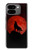 S2955 Wolf Howling Red Moon Hülle Schutzhülle Taschen für Google Pixel 9 Pro Fold