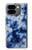 S3439 Fabric Indigo Tie Dye Hülle Schutzhülle Taschen für Google Pixel 9 Pro Fold