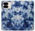 S3439 Fabric Indigo Tie Dye Hülle Schutzhülle Taschen für Google Pixel 9 Pro Fold