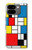 S3814 Piet Mondrian Line Art Composition Hülle Schutzhülle Taschen für Google Pixel 9 Pro Fold