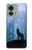 S0935 Wolf Howling in Forest Hülle Schutzhülle Taschen für Motorola Edge (2023), Edge 40