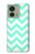 S1723 Mint Chevron Zigzag Hülle Schutzhülle Taschen für Motorola Edge (2023), Edge 40