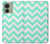 S1723 Mint Chevron Zigzag Hülle Schutzhülle Taschen für Motorola Edge (2023), Edge 40