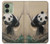 S2210 Panda Fluffy Art Painting Hülle Schutzhülle Taschen für Motorola Edge (2023), Edge 40