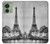 S2350 Old Paris Eiffel Tower Hülle Schutzhülle Taschen für Motorola Edge (2023), Edge 40