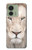 S2399 White Lion Face Hülle Schutzhülle Taschen für Motorola Edge (2023), Edge 40