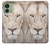 S2399 White Lion Face Hülle Schutzhülle Taschen für Motorola Edge (2023), Edge 40