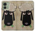 S2826 Cute Cartoon Unsleep Black Sheep Hülle Schutzhülle Taschen für Motorola Edge (2023), Edge 40
