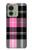 S3091 Pink Plaid Pattern Hülle Schutzhülle Taschen für Motorola Edge (2023), Edge 40