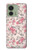 S3095 Vintage Rose Pattern Hülle Schutzhülle Taschen für Motorola Edge (2023), Edge 40