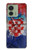 S3313 Croatia Flag Vintage Football Graphic Hülle Schutzhülle Taschen für Motorola Edge (2023), Edge 40