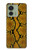 S3365 Yellow Python Skin Graphic Print Hülle Schutzhülle Taschen für Motorola Edge (2023), Edge 40