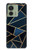 S3479 Navy Blue Graphic Art Hülle Schutzhülle Taschen für Motorola Edge (2023), Edge 40
