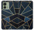 S3479 Navy Blue Graphic Art Hülle Schutzhülle Taschen für Motorola Edge (2023), Edge 40