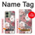 S3716 Rose Floral Pattern Hülle Schutzhülle Taschen für Motorola Edge (2023), Edge 40