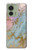 S3717 Rose Gold Blue Pastel Marble Graphic Printed Hülle Schutzhülle Taschen für Motorola Edge (2023), Edge 40