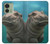 S3871 Cute Baby Hippo Hippopotamus Hülle Schutzhülle Taschen für Motorola Edge (2023), Edge 40