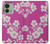 S3924 Cherry Blossom Pink Background Hülle Schutzhülle Taschen für Motorola Edge (2023), Edge 40