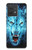 S0752 Blue Fire Grim Wolf Hülle Schutzhülle Taschen für Motorola Edge 40 Neo