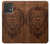 S2529 Leo Zodiac Tattoo Brown Graphic Print Hülle Schutzhülle Taschen für Motorola Edge 40 Neo