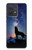S3555 Wolf Howling Million Star Hülle Schutzhülle Taschen für Motorola Edge 40 Neo