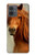 S1595 Beautiful Brown Horse Hülle Schutzhülle Taschen für Motorola Moto G14