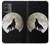 S1981 Wolf Howling at The Moon Hülle Schutzhülle Taschen für Motorola Moto G14