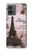 S2211 Paris Postcard Eiffel Tower Hülle Schutzhülle Taschen für Motorola Moto G14