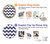 S2345 Navy Blue Shavron Zig Zag Pattern Hülle Schutzhülle Taschen für Motorola Moto G14