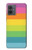 S2363 Rainbow Pattern Hülle Schutzhülle Taschen für Motorola Moto G14
