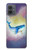 S3802 Dream Whale Pastel Fantasy Hülle Schutzhülle Taschen für Motorola Moto G14