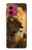 S1046 Lion King of Forest Hülle Schutzhülle Taschen für Motorola Moto G84